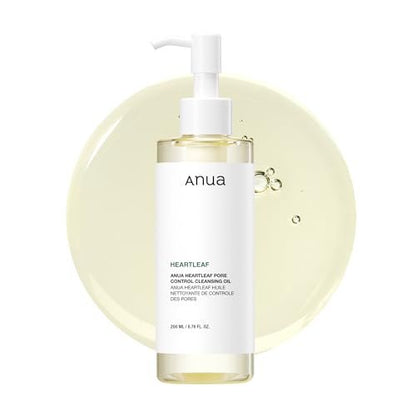 Anua Heartleaf Pore Control Cleansing Oil – Gentle Makeup Remover & Pore Cleanser for All Skin Types, Korean Skincare (6.76 fl oz) Avelisse