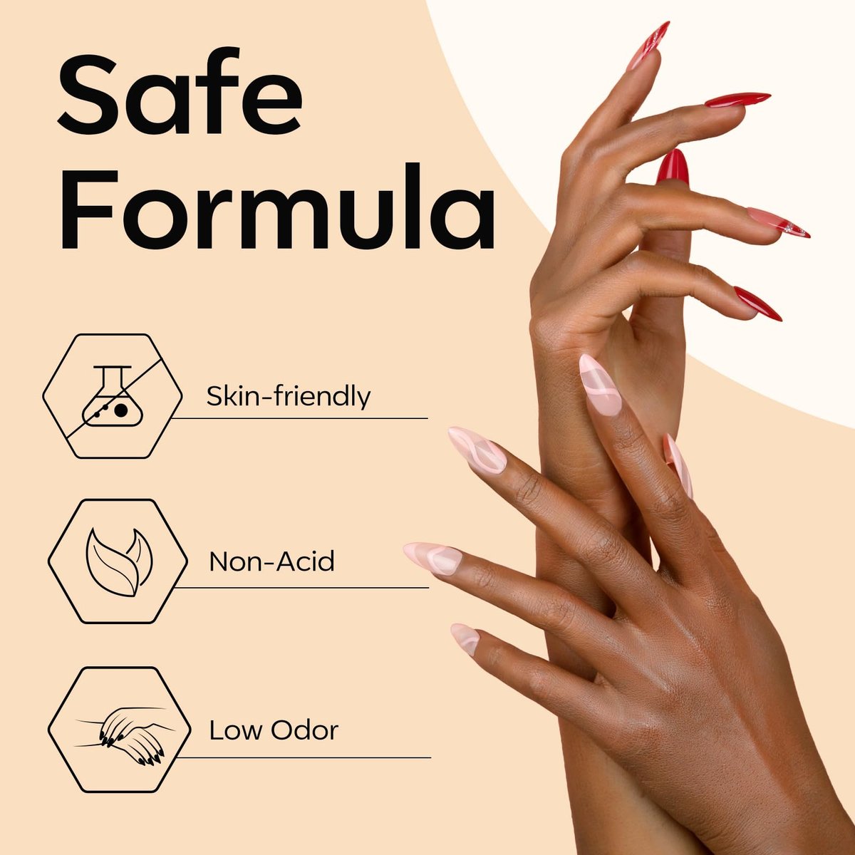 modelones Nail Glue Gel with Top Coat and Prep Dehydrator 3 PCS 15ml - 9 in One Gel Glue Kit for Easy Nail Extension - görsel 15