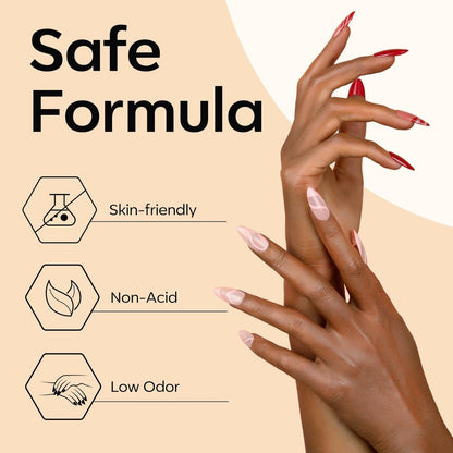 modelones Nail Glue Gel with Top Coat and Prep Dehydrator 3 PCS 15ml - 9 in One Gel Glue Kit for Easy Nail Extension