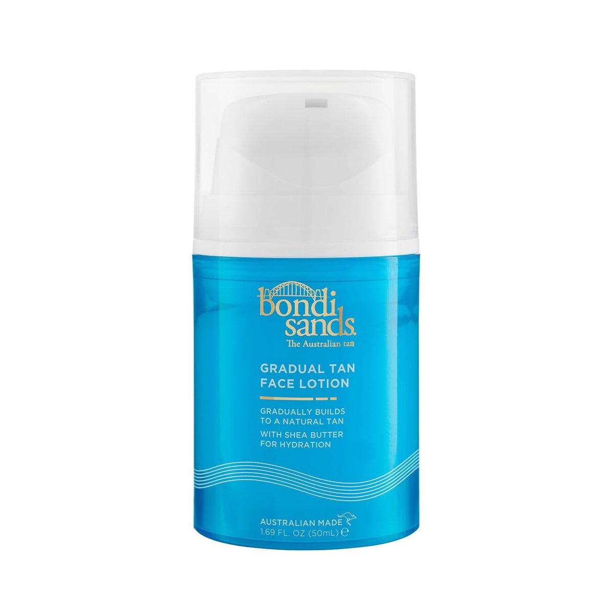 Bondi Sands Gradual Tan Face Lotion – Build a Natural Glow with Hydrating Shea Butter (50mL) Avelisse