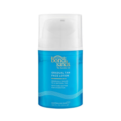 Bondi Sands Gradual Tan Face Lotion – Build a Natural Glow with Hydrating Shea Butter (50mL) Avelisse