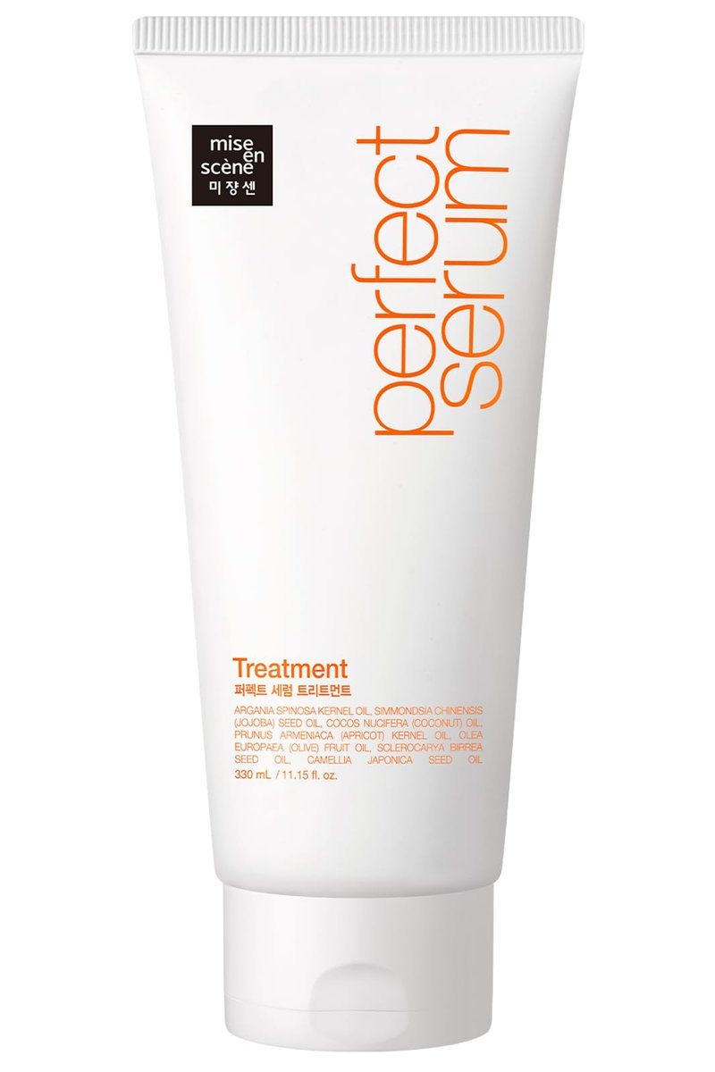Mise En Scene Perfect Serum Treatment - Korean Hair Mask for Coating Effect, Home Care Wash-Off Conditioner, 11.15 Fl Oz (330ml) Avelisse
