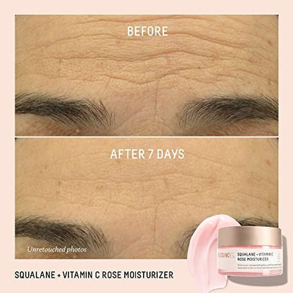 Biossance Squalane + Vitamin C Rose Face Moisturizer – Antioxidant-Rich Hydrating Lotion for Radiant Skin, 1.69 oz Avelisse