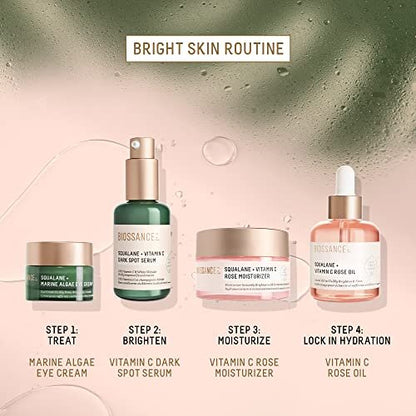 Biossance Squalane + Vitamin C Rose Face Moisturizer – Antioxidant-Rich Hydrating Lotion for Radiant Skin, 1.69 oz Avelisse
