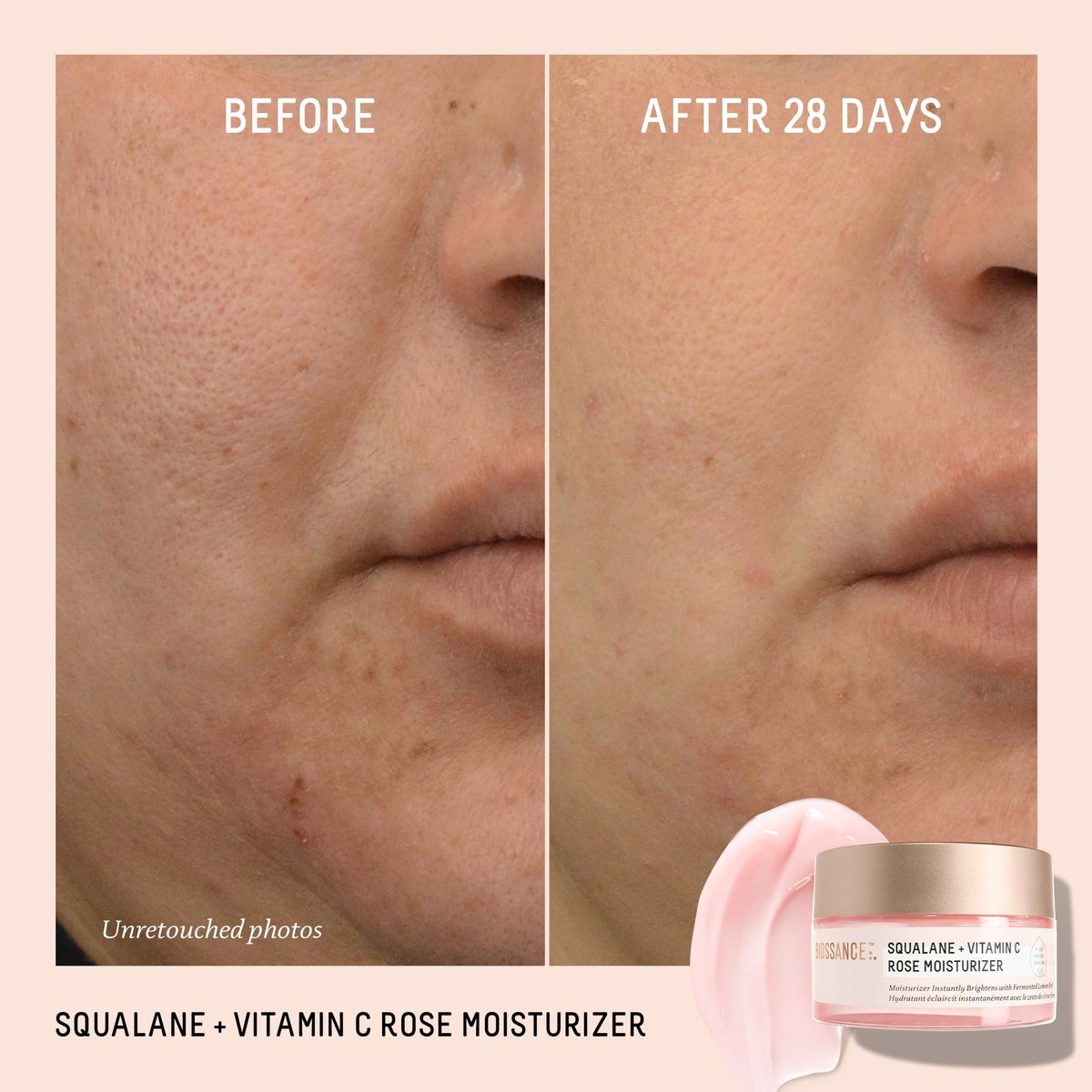 Biossance Squalane + Vitamin C Rose Face Moisturizer – Antioxidant-Rich Hydrating Lotion for Radiant Skin, 1.69 oz Avelisse