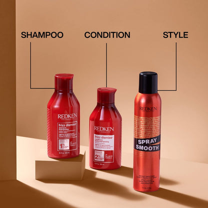 Redken Spray Smooth Anti Frizz Hair Spray – Frizz Control & Heat Protection, Instant Smoother, Citric Acid, Paraben & Sulfate Free, 2 oz