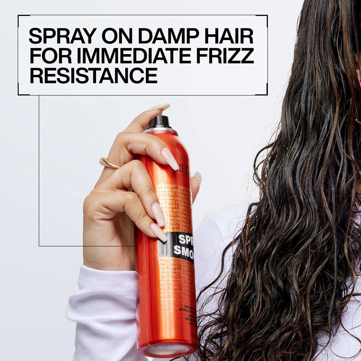 Redken Spray Smooth Anti Frizz Hair Spray – Frizz Control & Heat Protection, Instant Smoother, Citric Acid, Paraben & Sulfate Free, 2 oz - görsel 7