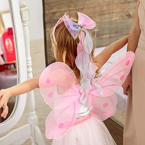 2 PCS Rainbow Ribbon Hair Bows for Girls - Princess Bowknot Hair Barrettes, Colorful Alligator Clips Hair Accessories - görsel 8