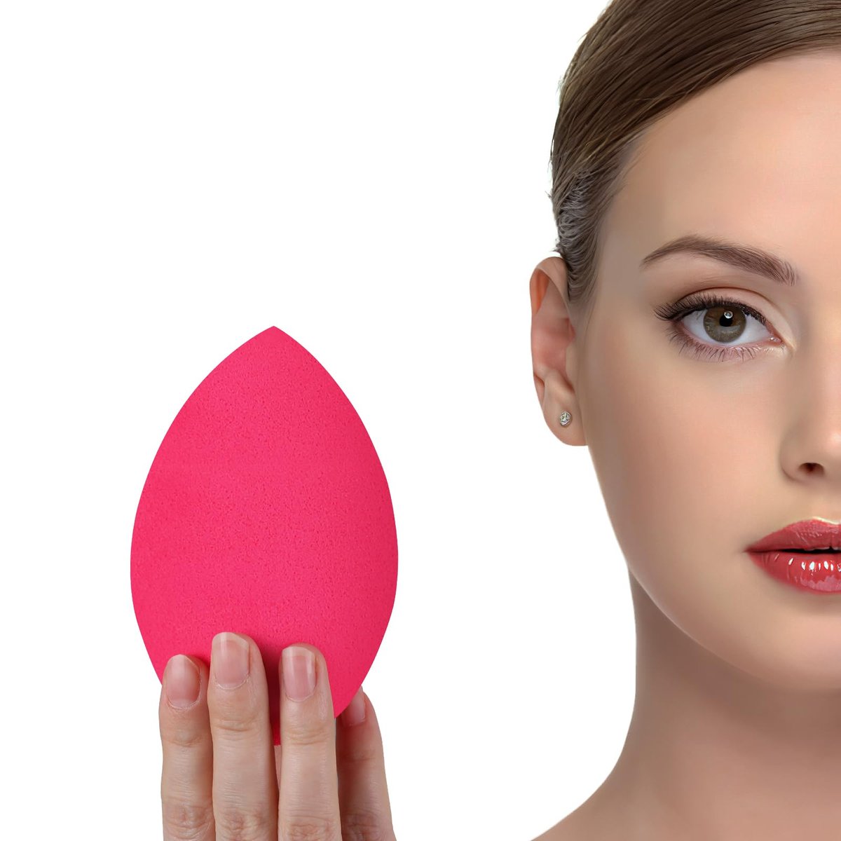 Extra Large 11cm Makeup Sponge Set – 2 Silicone Blenders with Holder for Face & Body - görsel 1