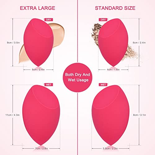 Extra Large 11cm Makeup Sponge Set – 2 Silicone Blenders with Holder for Face & Body - görsel 8
