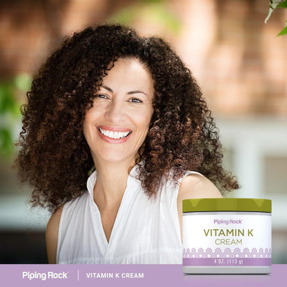 Piping Rock Vitamin K Cream | 4 oz | Supports Bruising, Dark Circles, Spider Veins, Skin & Face