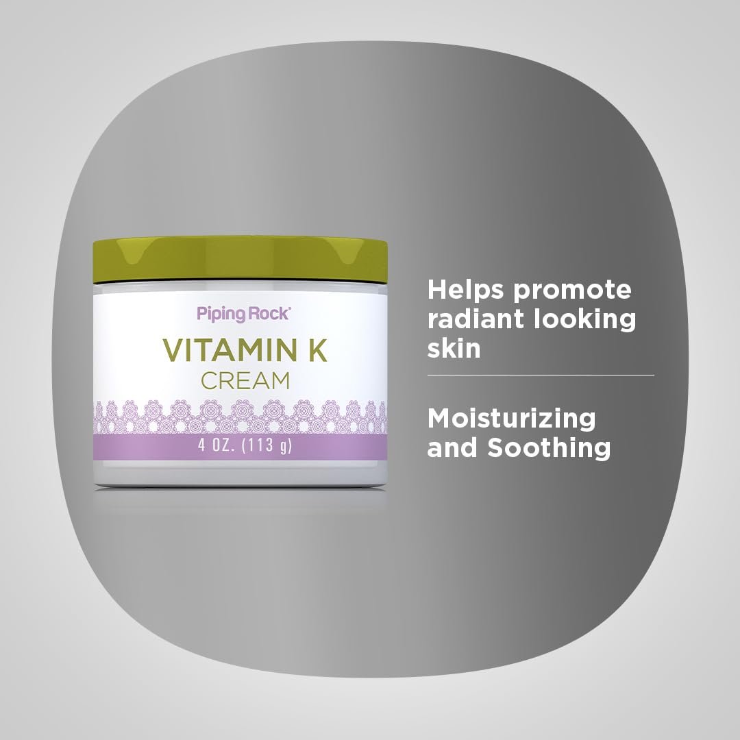 Piping Rock Vitamin K Cream | 4 oz | Supports Bruising, Dark Circles, Spider Veins, Skin & Face - görsel 7
