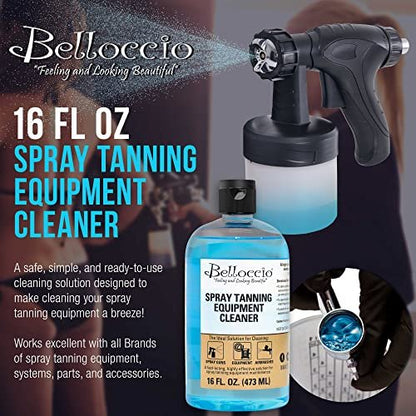 Belloccio Spray Tanning Equipment Cleaner 16 oz – Fast Acting Cleaning Solution for Airbrush Spray Tan Guns & System Maintenance Avelisse