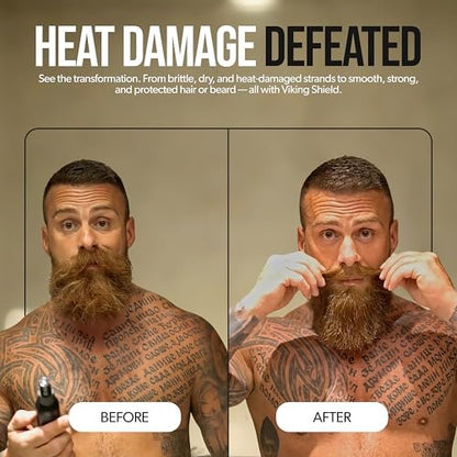 Beard & Hair Heat Protectant Spray – Viking Shield by The Beard Struggle | Thermal Protector Up to 450°F with Argan Oil, 4 Fl Oz Avelisse