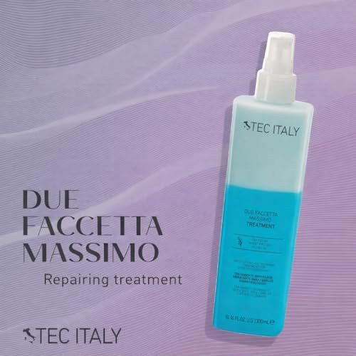 Tec Italy Due Faccetta Massimo Leave-In Treatment for Overprocessed Hair – UV Protection, Frizz Control & Deep Hydration, 10.14 fl oz Avelisse