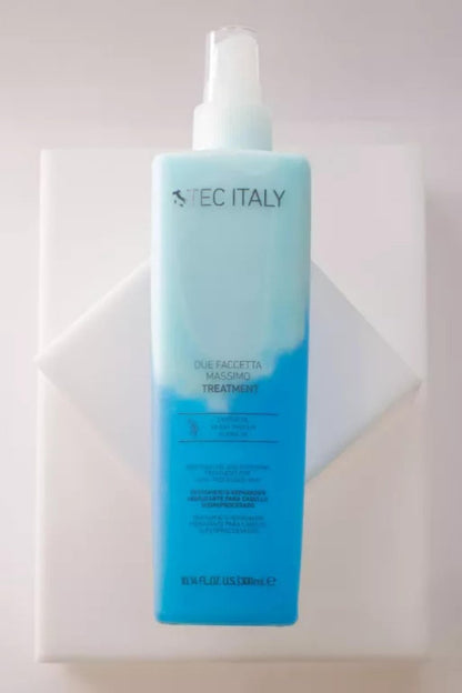 Tec Italy Due Faccetta Massimo Leave-In Treatment for Overprocessed Hair – UV Protection, Frizz Control & Deep Hydration, 10.14 fl oz Avelisse