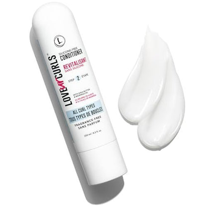 Love Ur Curls Fragrance Free Conditioner - Hydrating & Detangling for Curly, Wavy, Kinky-Coily Hair - Silicone Free, 250ml Avelisse