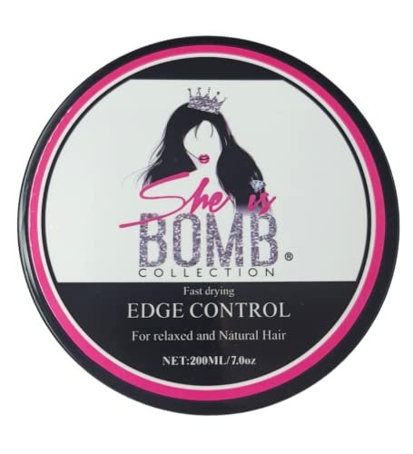 she is bomb collection Edge Control - Strong Hold, Flake-Free Styling, 7 oz Avelisse