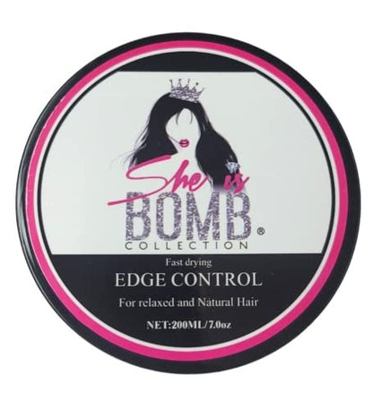 she is bomb collection Edge Control - Strong Hold, Flake-Free Styling, 7 oz Avelisse