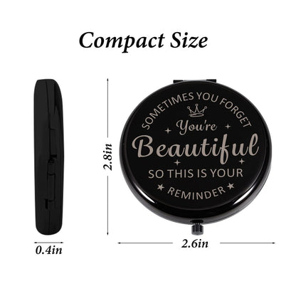 Personalized Compact Mirror Valentine Gift for Women - XPENMULBOJA Metal Pocket Mirror for Daughter, Sister, Friends