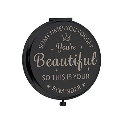 Personalized Compact Mirror Valentine Gift for Women - XPENMULBOJA Metal Pocket Mirror for Daughter, Sister, Friends