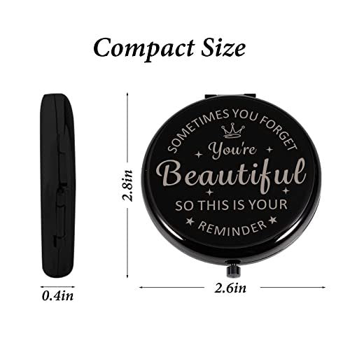 Personalized Compact Mirror Valentine Gift for Women - XPENMULBOJA Metal Pocket Mirror for Daughter, Sister, Friends - görsel 4