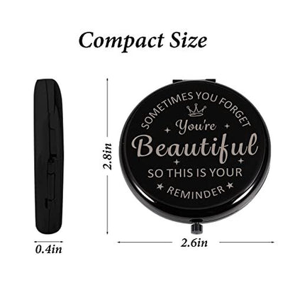 Personalized Compact Mirror Valentine Gift for Women - XPENMULBOJA Metal Pocket Mirror for Daughter, Sister, Friends