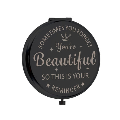 Personalized Compact Mirror Valentine Gift for Women - XPENMULBOJA Metal Pocket Mirror for Daughter, Sister, Friends