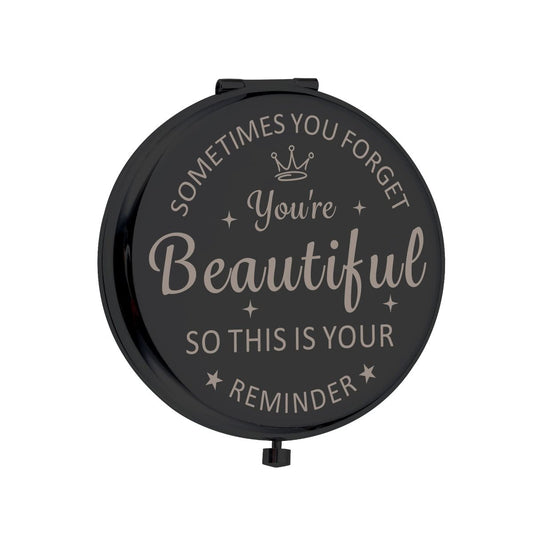 Personalized Compact Mirror Valentine Gift for Women - XPENMULBOJA Metal Pocket Mirror for Daughter, Sister, Friends