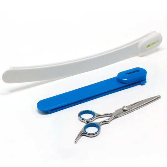 Blue Hair Cutting Scissors Set - DIY Home Hair Cutting Kit for Bangs, Layers & Split Ends (3 Pieces) Avelisse