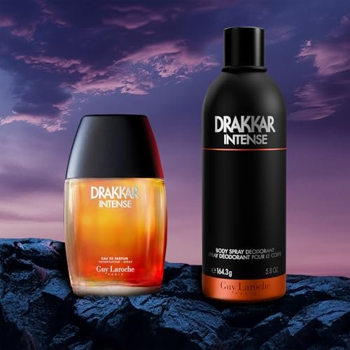 Guy Laroche Drakkar Intense Body Spray for Men – Ambery Fougere Fragrance, Long-Lasting 5.8 Fl Oz - görsel 9