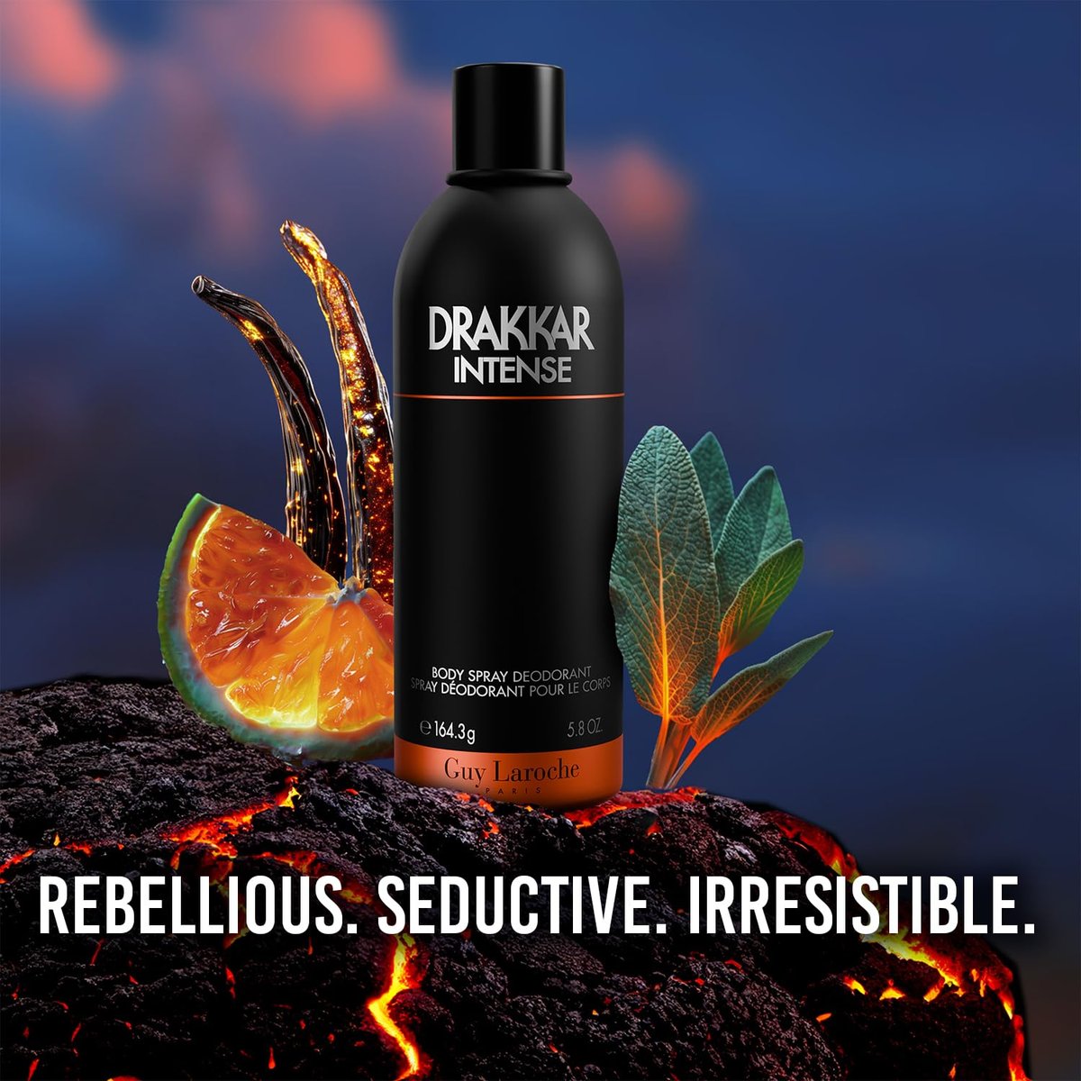 Guy Laroche Drakkar Intense Body Spray for Men – Ambery Fougere Fragrance, Long-Lasting 5.8 Fl Oz - görsel 4