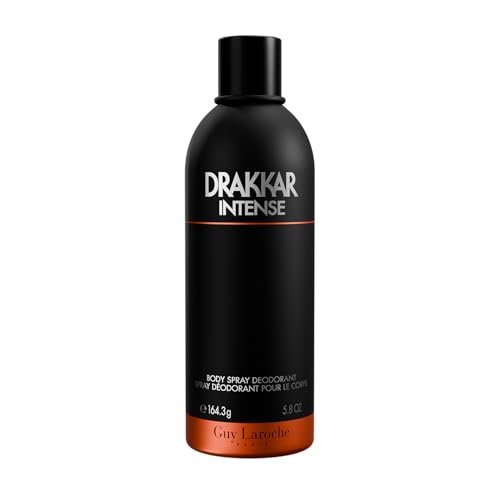 Guy Laroche Drakkar Intense Body Spray for Men – Ambery Fougere Fragrance, Long-Lasting 5.8 Fl Oz - görsel 1