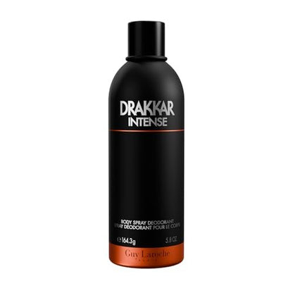 Guy Laroche Drakkar Intense Body Spray for Men – Ambery Fougere Fragrance, Long-Lasting 5.8 Fl Oz
