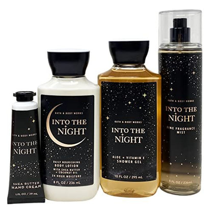 Bath & Body Works Into The Night Gift Bag Set: Body Lotion, Shower Gel, Fine Fragrance Mist & Shea Butter Hand Cream Avelisse