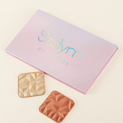 SZDYM Pink Empty Magnetic Palette with Mirror – Customizable Cute Makeup Palette for Eyeshadows, Blush, Lipstick, and Highlighters