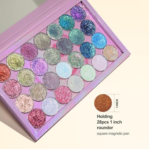 SZDYM Pink Empty Magnetic Palette with Mirror – Customizable Cute Makeup Palette for Eyeshadows, Blush, Lipstick, and Highlighters - görsel 6
