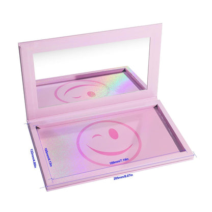 SZDYM Pink Empty Magnetic Palette with Mirror – Customizable Cute Makeup Palette for Eyeshadows, Blush, Lipstick, and Highlighters