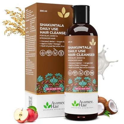 AVIMEE HERBAL Shakuntala Hair Cleanser - SLS & Paraben Free, Reduces Dandruff with Curd & Milk, 200 ml