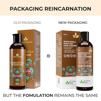 AVIMEE HERBAL Shakuntala Hair Cleanser - SLS & Paraben Free, Reduces Dandruff with Curd & Milk, 200 ml