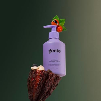 Gente Lymphatic Drainage Effect Body Lotion – Firming & Sculpting Cream for Water Retention, Bloating & Cellulite Appearance – Hydrating Brazilian Formula with Caffeine, Guarana & Açaí – 6.7 oz Avelisse