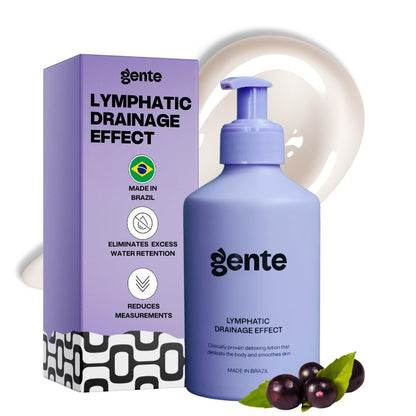 Gente Lymphatic Drainage Effect Body Lotion – Firming & Sculpting Cream for Water Retention, Bloating & Cellulite Appearance – Hydrating Brazilian Formula with Caffeine, Guarana & Açaí – 6.7 oz Avelisse