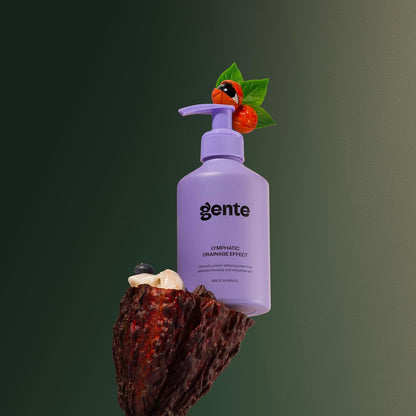 Gente Lymphatic Drainage Effect Body Lotion – Firming & Sculpting Cream for Water Retention, Bloating & Cellulite Appearance – Hydrating Brazilian Formula with Caffeine, Guarana & Açaí – 6.7 oz Avelisse