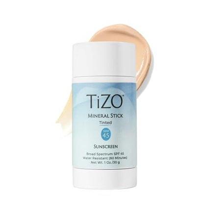 TiZO Mineral Stick Tinted SPF 45 - Broad Spectrum Sunscreen, Water Resistant 80 Min, Clear Sheer Finish, 1 oz Avelisse