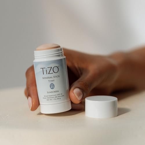 TiZO Mineral Stick Tinted SPF 45 - Broad Spectrum Sunscreen, Water Resistant 80 Min, Clear Sheer Finish, 1 oz Avelisse