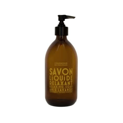 La Compagnie de Provence Savon de Marseille Apothicare Liquid Soap - Anise Lavender, 16.7 Fl Oz Glass Pump Bottle