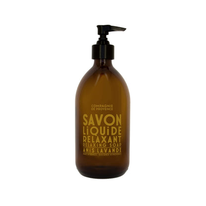 La Compagnie de Provence Savon de Marseille Apothicare Liquid Soap - Anise Lavender, 16.7 Fl Oz Glass Pump Bottle
