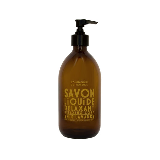 La Compagnie de Provence Savon de Marseille Apothicare Liquid Soap - Anise Lavender, 16.7 Fl Oz Glass Pump Bottle