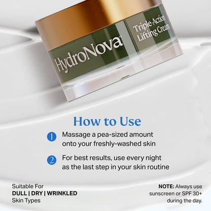 HYDRONOVA Anti-Aging Moisturizer Face Cream & Neck Cream - Firming Retinol Formula for Women - PM Moisturizer for Face, Neck & Décolleté Avelisse