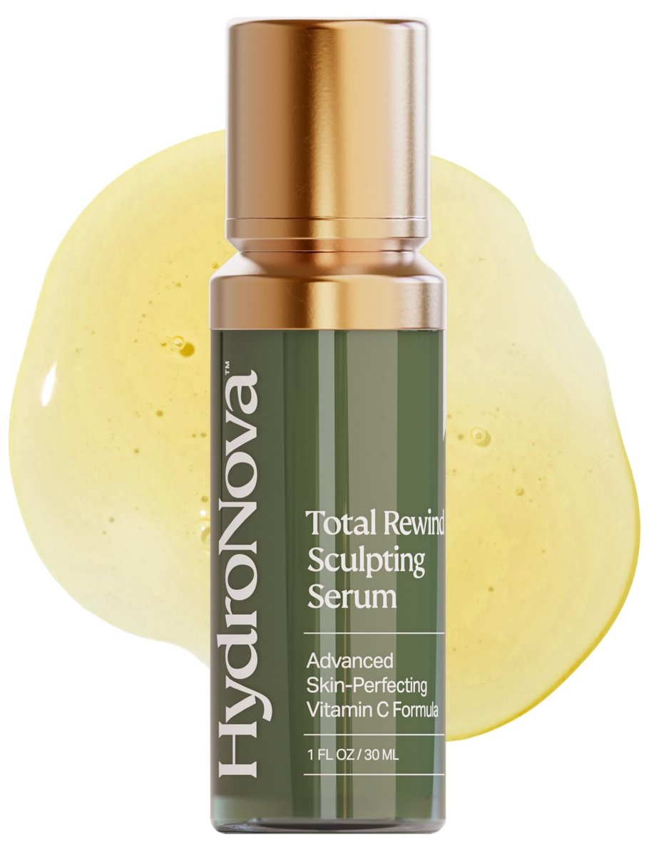 HYDRONOVA Total Rewind Sculpting Serum 1 fl oz – Line-Smoothing Dark Spot Corrector with Vitamin C, Niacinamide, Kojic Acid & Peptides for Radiant Glow Avelisse